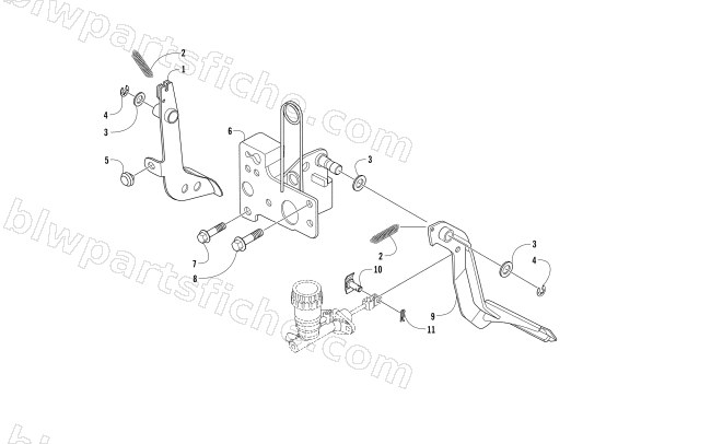 BRAKE AND ACCELERATOR PEDAL ASSEMBLY diagram