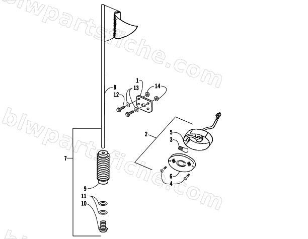 BRAKELIGHT AND FLAG ASSEMBLIES diagram