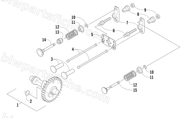 CAMSHAFT AND VALVE ASSEMBLY diagram
