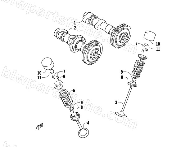 CAMSHAFT/VALVE ASSEMBLY diagram