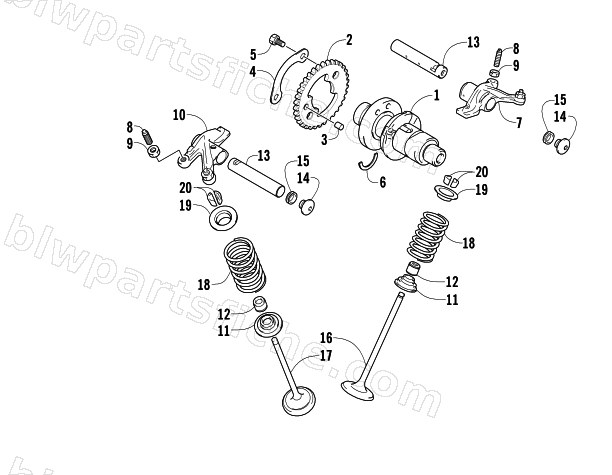 CAMSHAFT/VALVE ASSEMBLY diagram