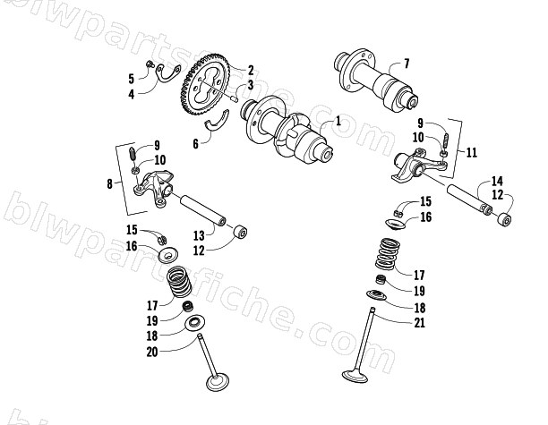 CAMSHAFT/VALVE ASSEMBLY diagram