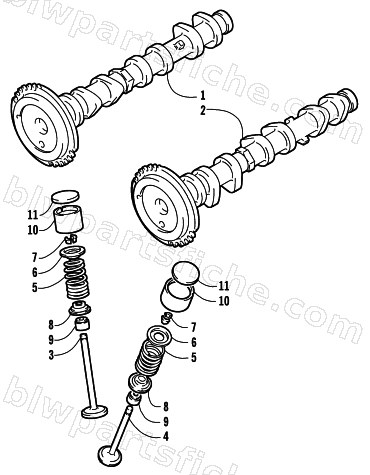 CAMSHAFT/VALVE ASSEMBLY diagram