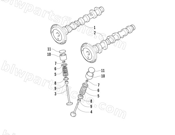CAMSHAFT/VALVE ASSEMBLY diagram