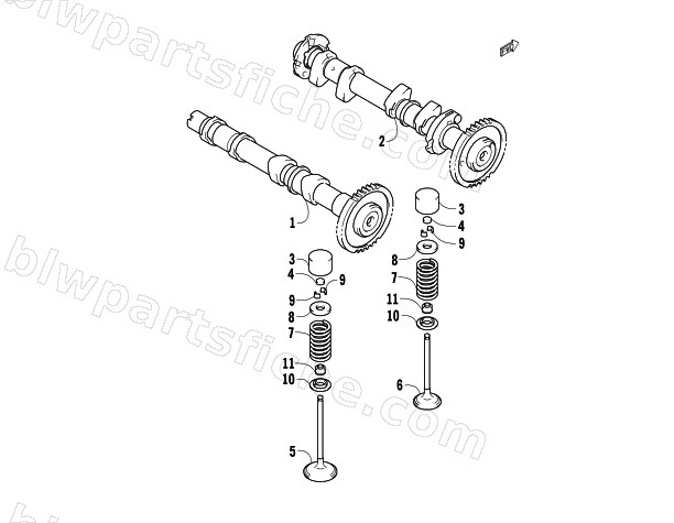 CAMSHAFT/VALVE ASSEMBLY diagram
