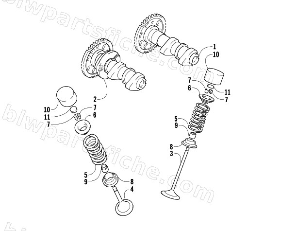 CAMSHAFT/VALVE ASSEMBLY diagram