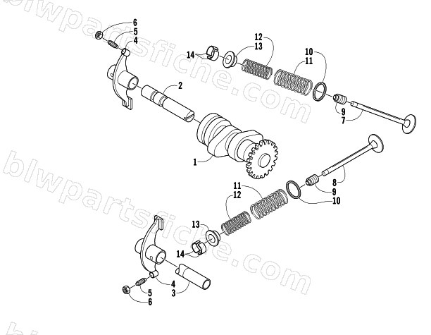CAMSHAFT/VALVE ASSEMBLY diagram