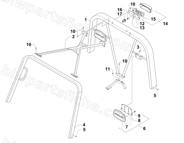 CANOPY AND TAILLIGHT ASSEMBLY diagram
