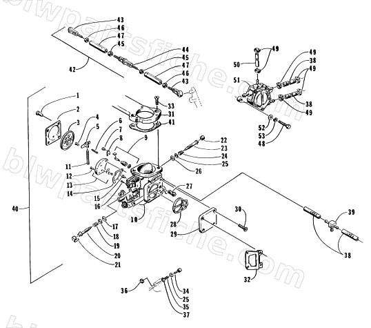 CARBURETOR ASSEMBLY diagram