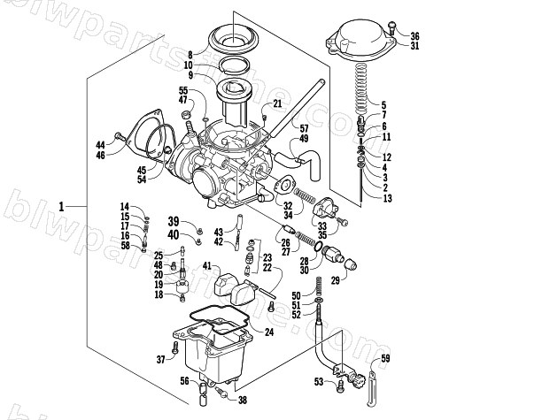 CARBURETOR ASSEMBLY diagram