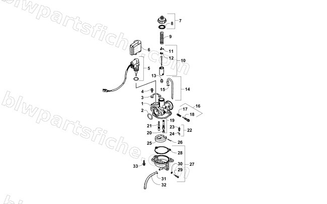 CARBURETOR ASSEMBLY diagram