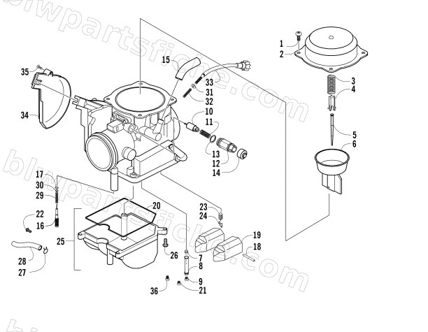 CARBURETOR ASSEMBLY diagram