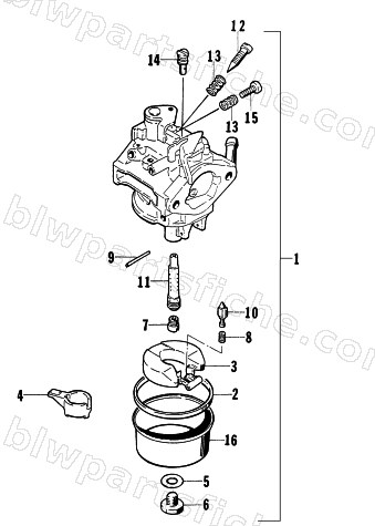 CARBURETOR ASSEMBLY diagram