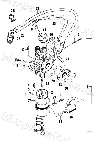 CARBURETOR ASSEMBLY diagram