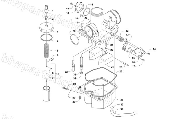 CARBURETOR ASSEMBLY diagram