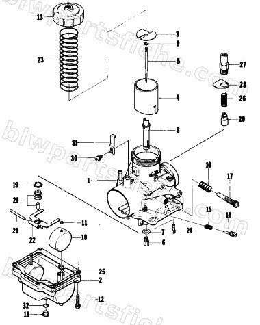 CARBURETOR ASSEMBLY diagram