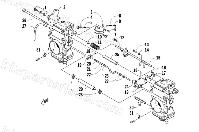 CARBURETOR - EXTERNAL PARTS diagram