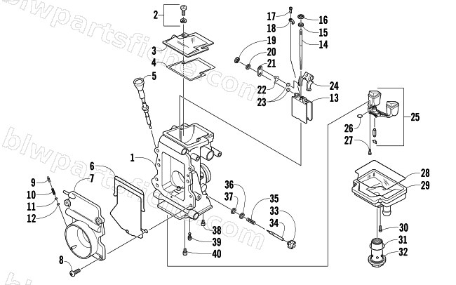 CARBURETOR, INTERNAL PARTS diagram