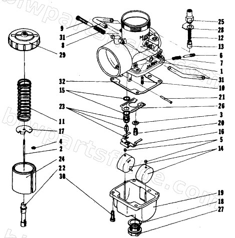 CARBURETOR VW36-42 diagram