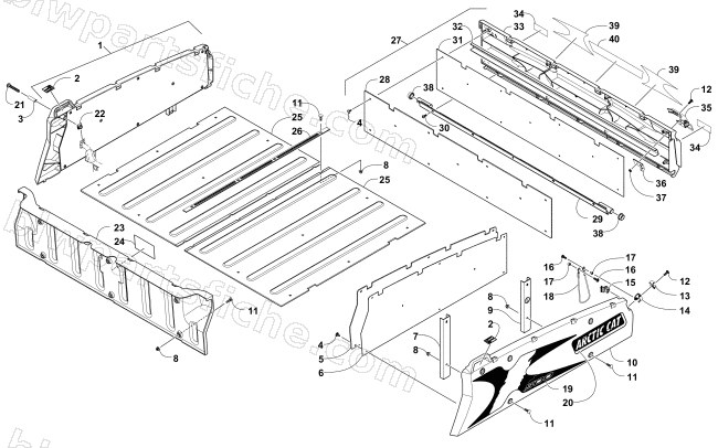CARGO BOX AND TAILGATE ASSEMBLY diagram