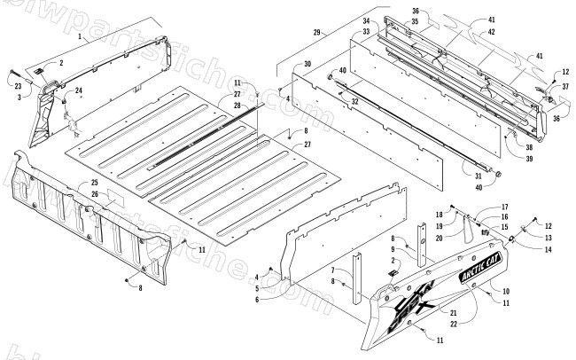 CARGO BOX AND TAILGATE ASSEMBLY diagram
