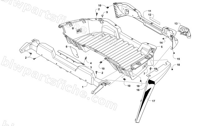 CARGO BOX AND TAILLIGHT ASSEMBLY diagram