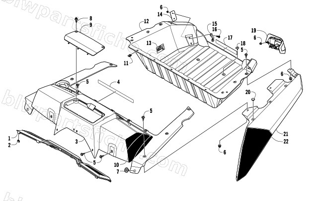 CARGO BOX AND TAILLIGHT ASSEMBLY diagram