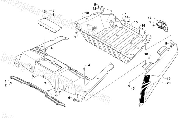 CARGO BOX AND TAILLIGHT ASSEMBLY diagram