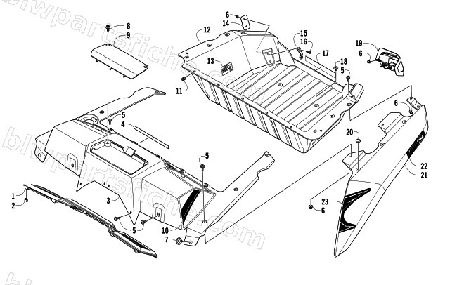 CARGO BOX AND TAILLIGHT ASSEMBLY diagram