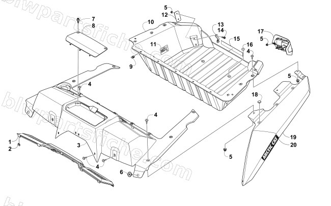 CARGO BOX AND TAILLIGHT ASSEMBLY diagram