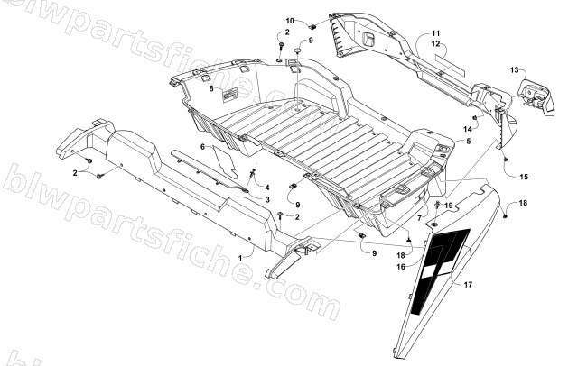 CARGO BOX AND TAILLIGHT ASSEMBLY diagram