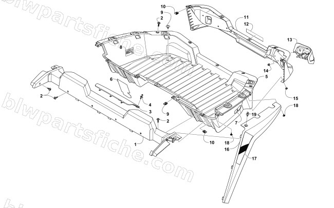 CARGO BOX AND TAILLIGHT ASSEMBLY diagram