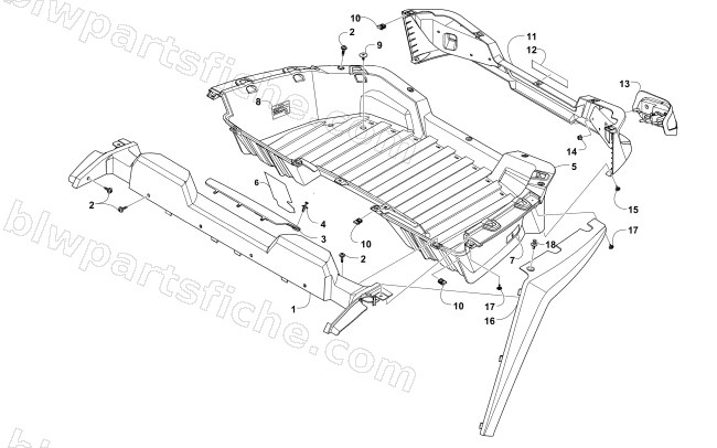 CARGO BOX AND TAILLIGHT ASSEMBLY diagram