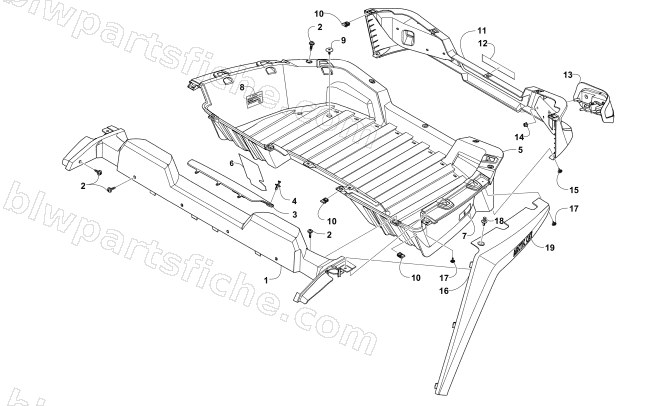 CARGO BOX AND TAILLIGHT ASSEMBLY diagram