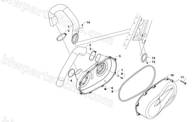 CASE/BELT COOLING AND CLUTCH COVER ASSEMBLIES diagram