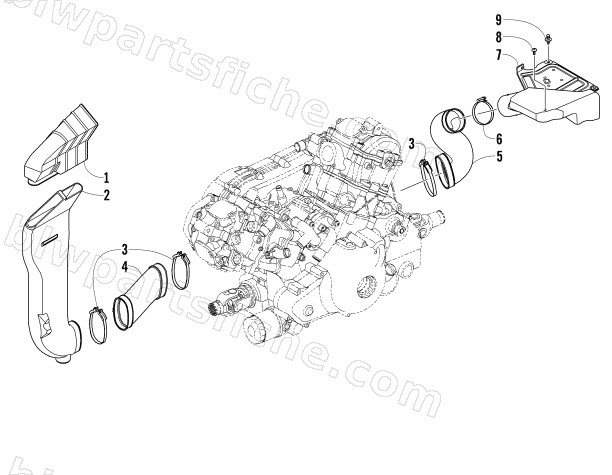 CASE/BELT COOLING ASSEMBLY diagram