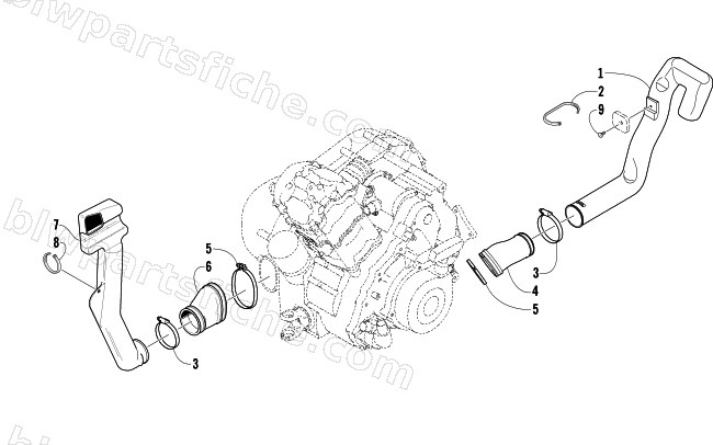 CASE/BELT COOLING ASSEMBLY diagram