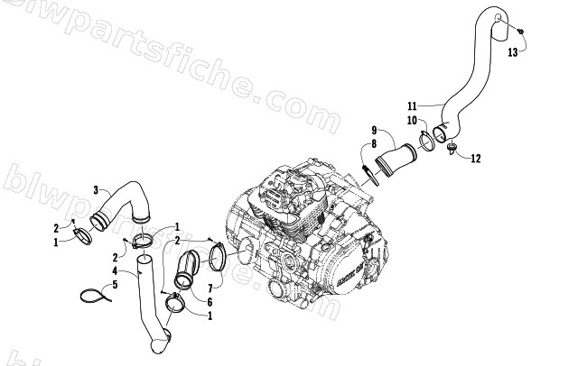 CASE/BELT COOLING ASSEMBLY diagram
