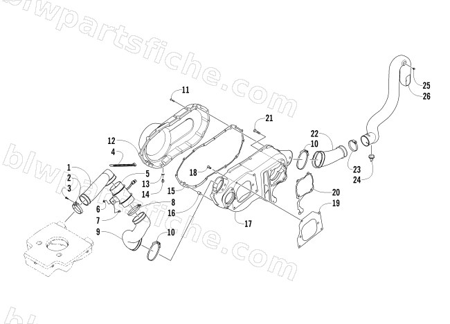 CASE/BELT COOLING ASSEMBLY diagram