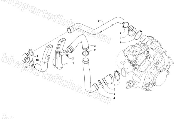 CASE/BELT COOLING ASSEMBLY diagram