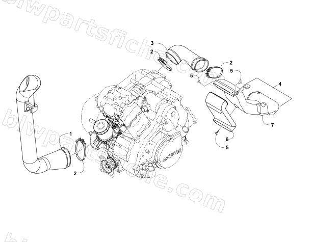 CASE/BELT COOLING ASSEMBLY diagram