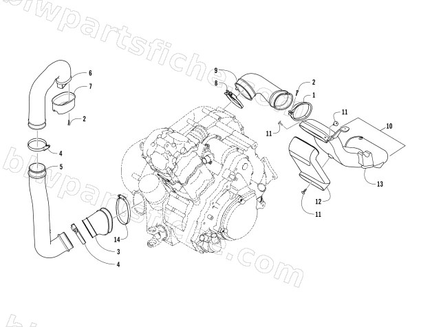 CASE/BELT COOLING ASSEMBLY diagram