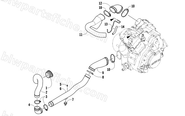 CASE/BELT COOLING ASSEMBLY diagram