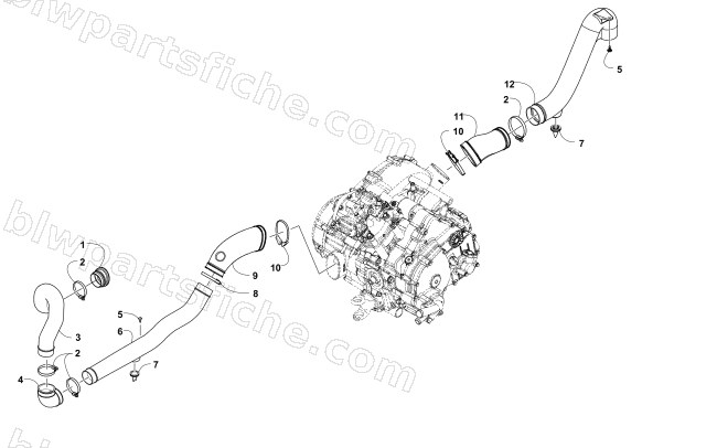 CASE/BELT COOLING ASSEMBLY diagram