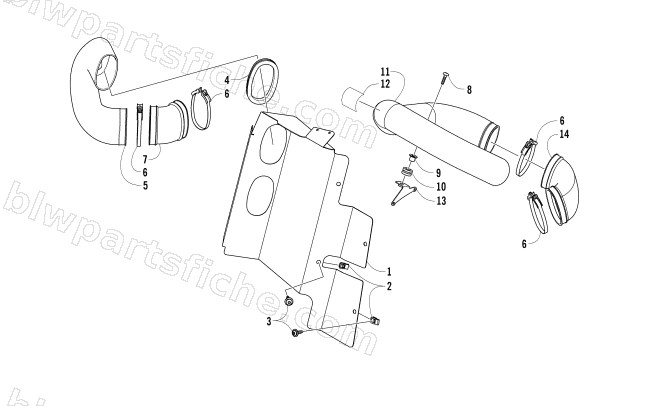 CASE/BELT COOLING ASSEMBLY diagram