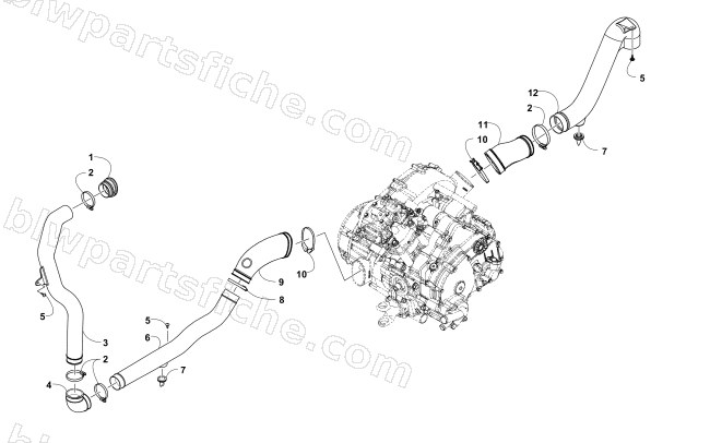 CASE/BELT COOLING ASSEMBLY diagram