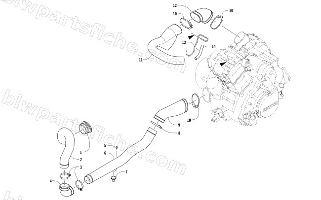 CASE/BELT COOLING ASSEMBLY diagram