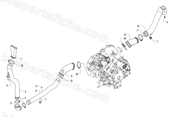 CASE/BELT COOLING ASSEMBLY diagram