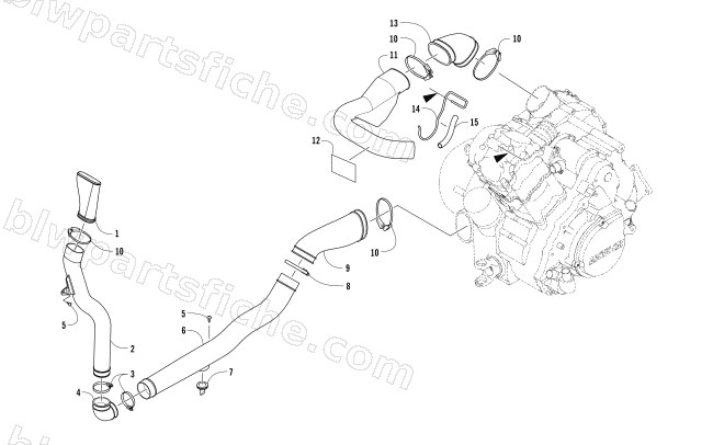 CASE/BELT COOLING ASSEMBLY diagram