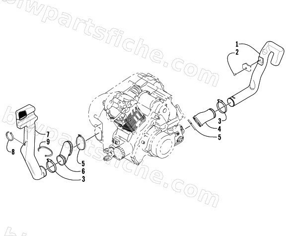 CASE/BELT COOLING ASSEMBLY diagram